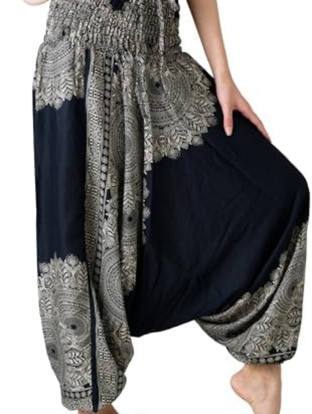 B BANGKOK PANTS Women's Boho Mandala Harem Pants  Plus Size